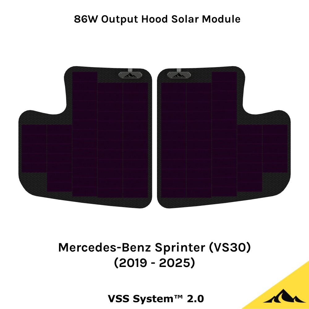 Mercedes Sprinter z panelem solarnym Cascadia 4x4 na masce
